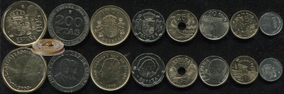 Испания. Набор №9 (8 монет) 1996-2000