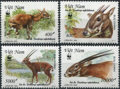 Вьетнам. 2000. Саола (Pseudoryx nghetinhensis) (Серия Почтовых марок. MNH OG)