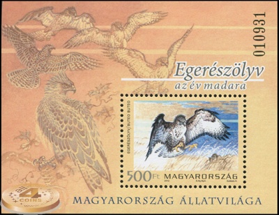 Венгрия. 2012. Обыкновенный канюк (Buteo buteo) (Почтовый блок. MNH OG)