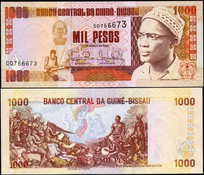 Гвинея-Биссау. 1000 песо (Unc) 1993
