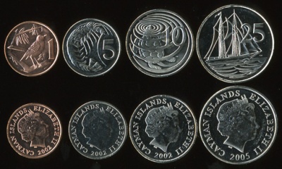 Каймановы о-ва. Набор №1 (4 монеты) 2002-08