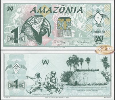Амазония. Банкнота 1 ара. 24.10.2005. Unc. Бумага. Кат.# P.NL [Serie P]