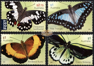 Австралия. 2016. Прекрасные бабочки (Серия. MNH OG)