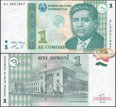 Таджикистан. 1 сомони (Unc) 2010