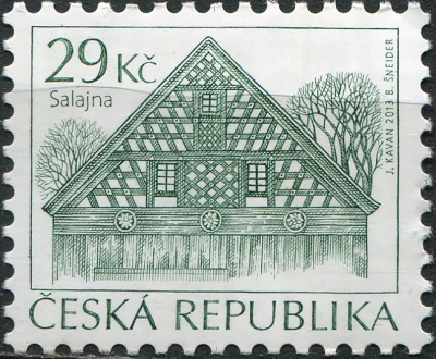 Чехия. 2013. Народная архитектура: Salajna (Почтовая марка. MNH OG)