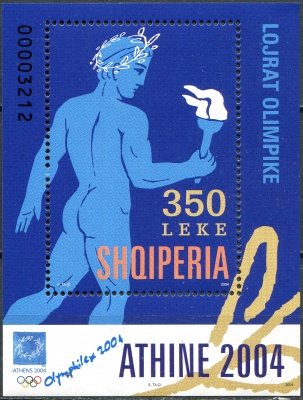 Албания. 2004. Летние Олимпийские игры 2004 года - Афины (Почтовый блок. MNH OG)