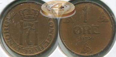 Норвегия. 1 эре. 1936 (XF+)