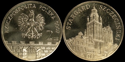 Польша. 2 злотых. 2007 (Unc) Старгард-Щециньски