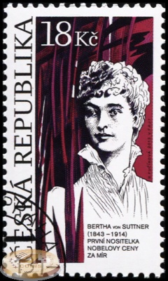 Чехия. 2013. Берта фон Зутнер [1843-1914] писательница (Почтовая марка. CTO Гашеная)