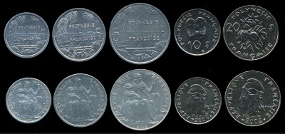 Французская Полинезия. Набор №1 (5 монет) 1994-2009