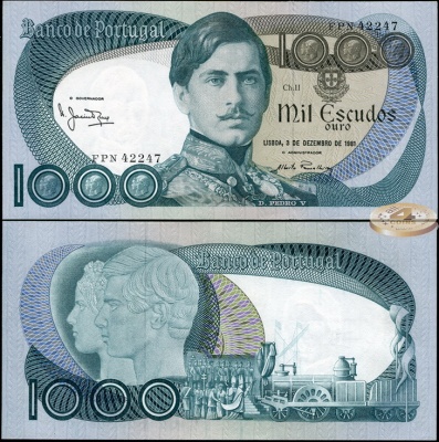 Португалия. 1000 эскудо (Unc) 1981