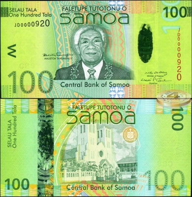 Самоа. 100 тала (Unc) 2008