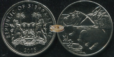 Сьерра Леоне. 1 доллар. 2005 (Unc)