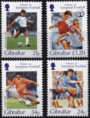 Гибралтар. 1996. Посвящение Европейскому Футболу (Серия. MNH OG)