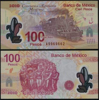 Мексика. 100 песо (Unc. Пластик) 2009