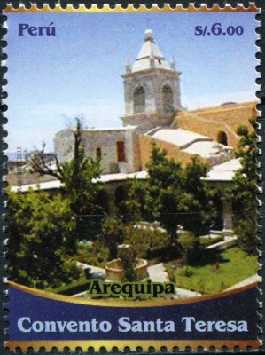 Перу. 2013. Монастырь Санта-Тереза (Почтовая марка. MNH OG)