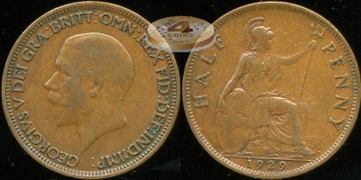 Великобритания. 1/2 пенни. 1929 (XF)