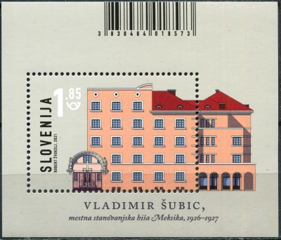 Словения. 2021. Жилой дом "Мексика" (Почтовый блок. MNH OG)