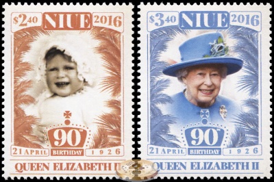 Ниуэ. 2016. 90 лет со дня рождения королевы Елизаветы II (Серия. MNH OG)