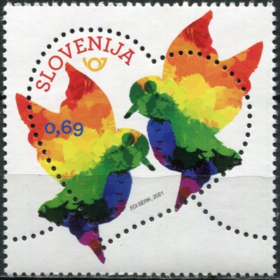 Словения. 2021. Поздравительная марка (Почтовая марка. MNH OG)