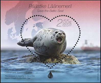 Эстония. 2015. Защита естественной среды Балтийского моря (Блок. MNH OG)