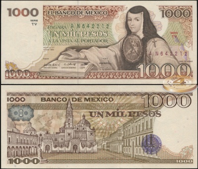Мексика. 1000 песо (Unc) 1983