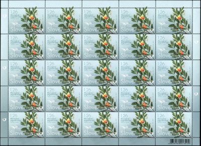 Словения. 2017. Деревья Средиземноморья (Лист. MNH OG)