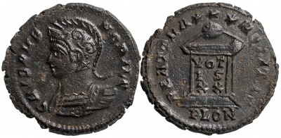 Римская империя. Крисп [как цезарь]. Æ 3. aUnc бронза. 321-322 Лондиниум