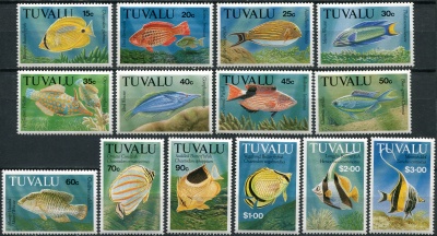 Тувалу. 1992. Рыбы (Серия. MNH OG)