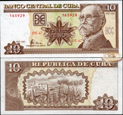 Куба. 10 песо (Unc) 2002