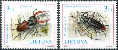 Литва. 2003. Жуки (Серия Почтовых марок. MNH OG)