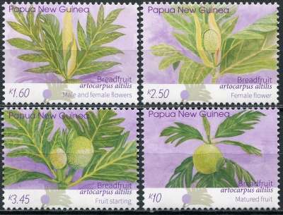 Папуа Новая Гвинея. 2020. Хлебное дерево (Artocarpus altilis) (Серия Почтовых марок. MNH OG)