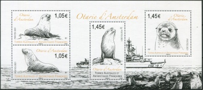 ФЮАТ. 2021. Австралийский морской лев (Neophoca cinerea) (Почтовый блок. MNH OG)