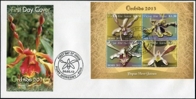 Папуа Новая Гвинея. 2013. Орхидеи (Конверт Первого Дня. Mint)