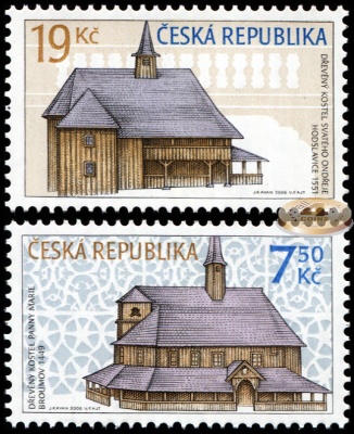 Чехия. 2006. Деревянные церкви (Серия. MNH OG)