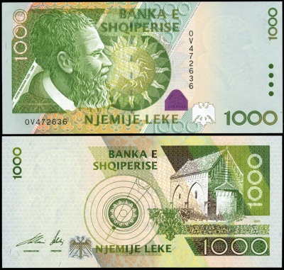 Албания. 1000 лек (Unc) 2001