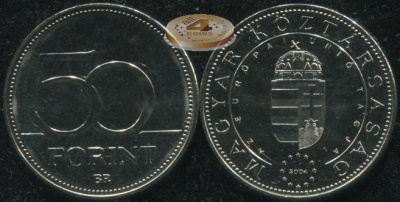 Венгрия. 50 форинтов. 2004 (Unc)