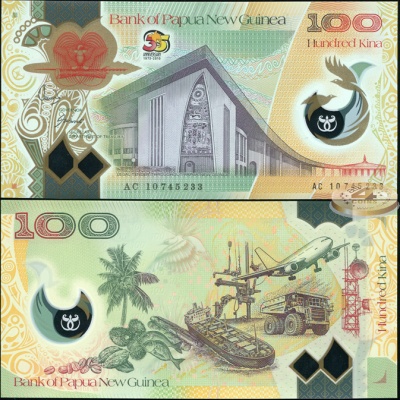 Папуа Новая Гвинея. 100 кин (Unc. Пластик) 2010