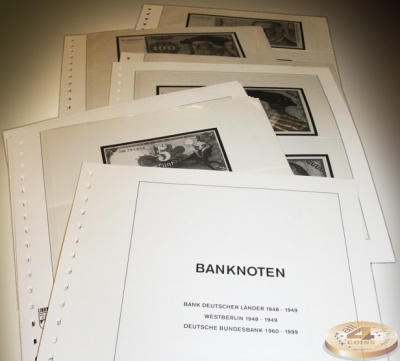 Иллюстрированные листы для банкнот ФРГ (Lindner)