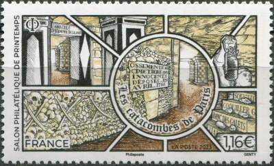 Франция. 2023. Парижские катакомбы (Почтовая марка. MNH OG)
