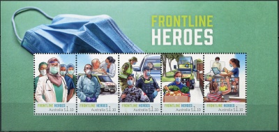 Австралия. 2021. Герои на передовой (Почтовый блок. MNH OG)