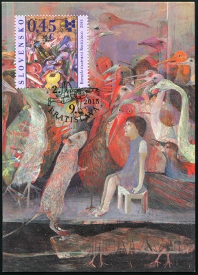 Словакия. 2015. Выставка иллюстраций в Братиславе (Картмаксимум. Мint)