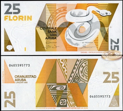 Аруба. 25 флоринов (Unc) 1990