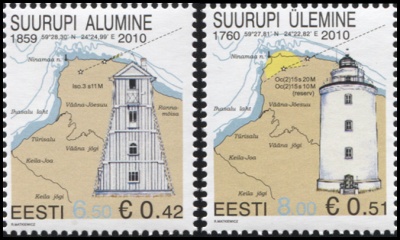 Эстония. 2010. Маяки Суурупи (Серия Почтовых марок. MNH OG)