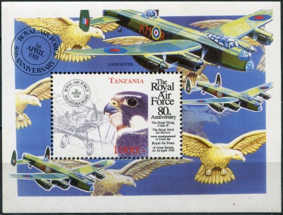 Танзания. 1998. Боевые самолеты (II) (Блок. MNH OG)