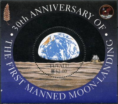 Тувалу. 1999. 30-летие первой посадки человека на Луну (Блок. MNH OG)