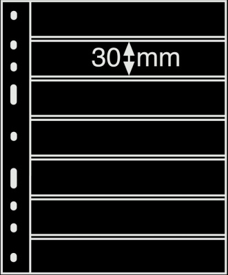 Черный лист Optima на 7 ячеек (S). [пачка 10 шт] (Leuchtturm)