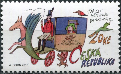 Чехия. 2013. 130 лет почтовым банковским услугам (Почтовая марка. MNH OG)