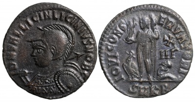 Римская империя. Лициний II. Æ 3. XF бронза. 321-324 Кизик