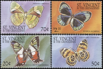 Сент-Винсент и Гренадины. 2001. Бабочки (Серия. MNH OG)